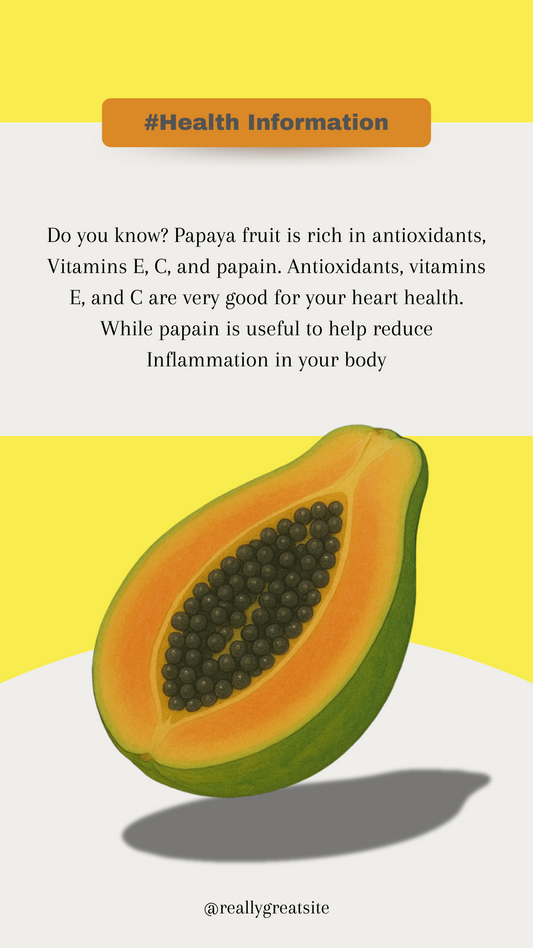 "Health Information – Papaya Benefits" Instagram Story Template (Digital Product)
