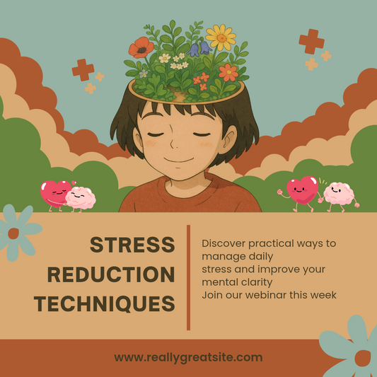 "Stress Reduction Techniques" Webinar Promo Template – Digital Download